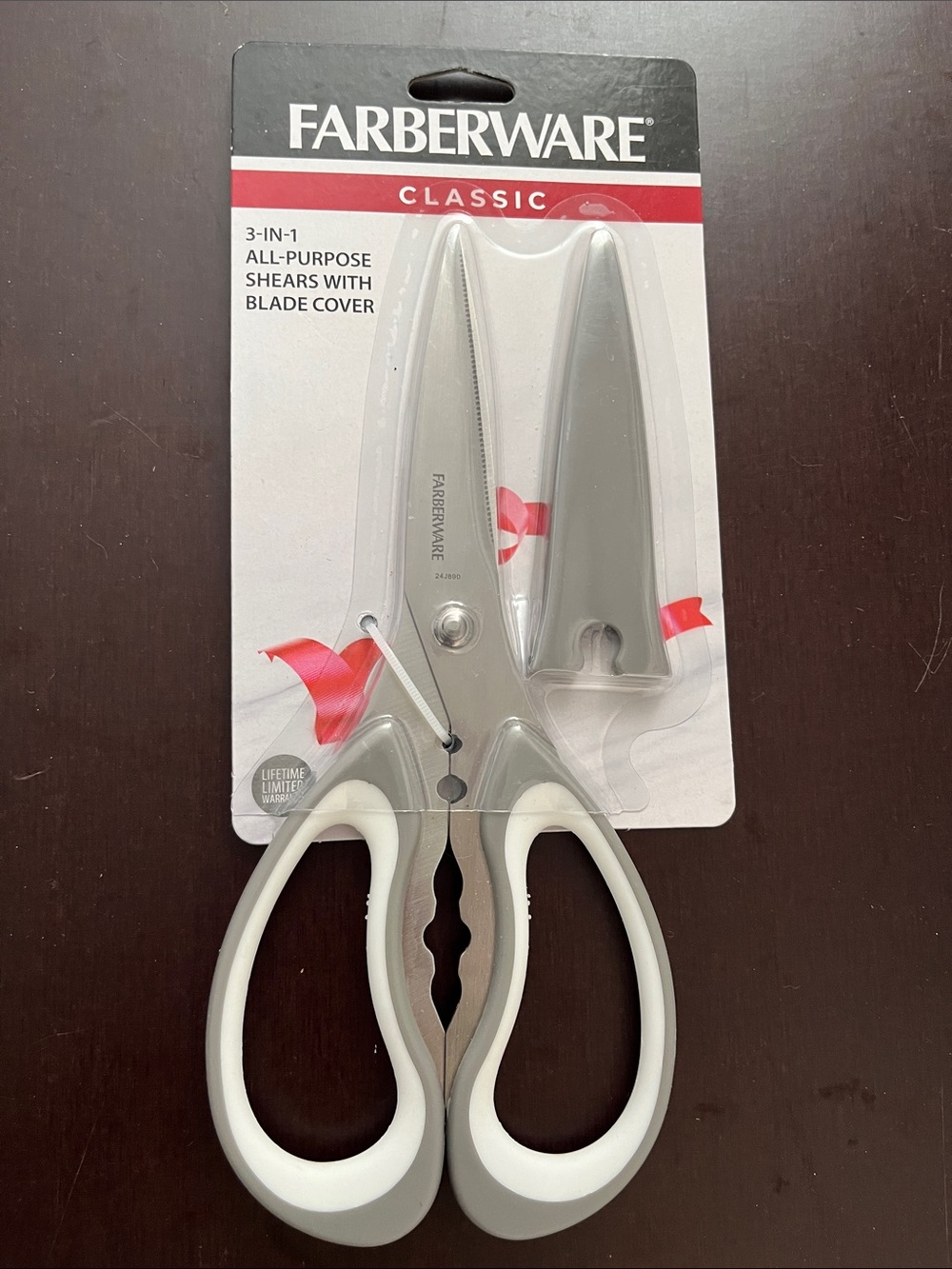 Farberware White and Gray 3-in-1 All-Purpose Kitchen Shears